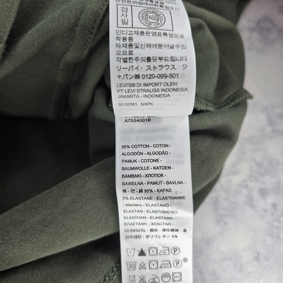 Levi's Mars Corset T-shirt Small Green Crop Top Shortsleeve - Picture 9 of 12